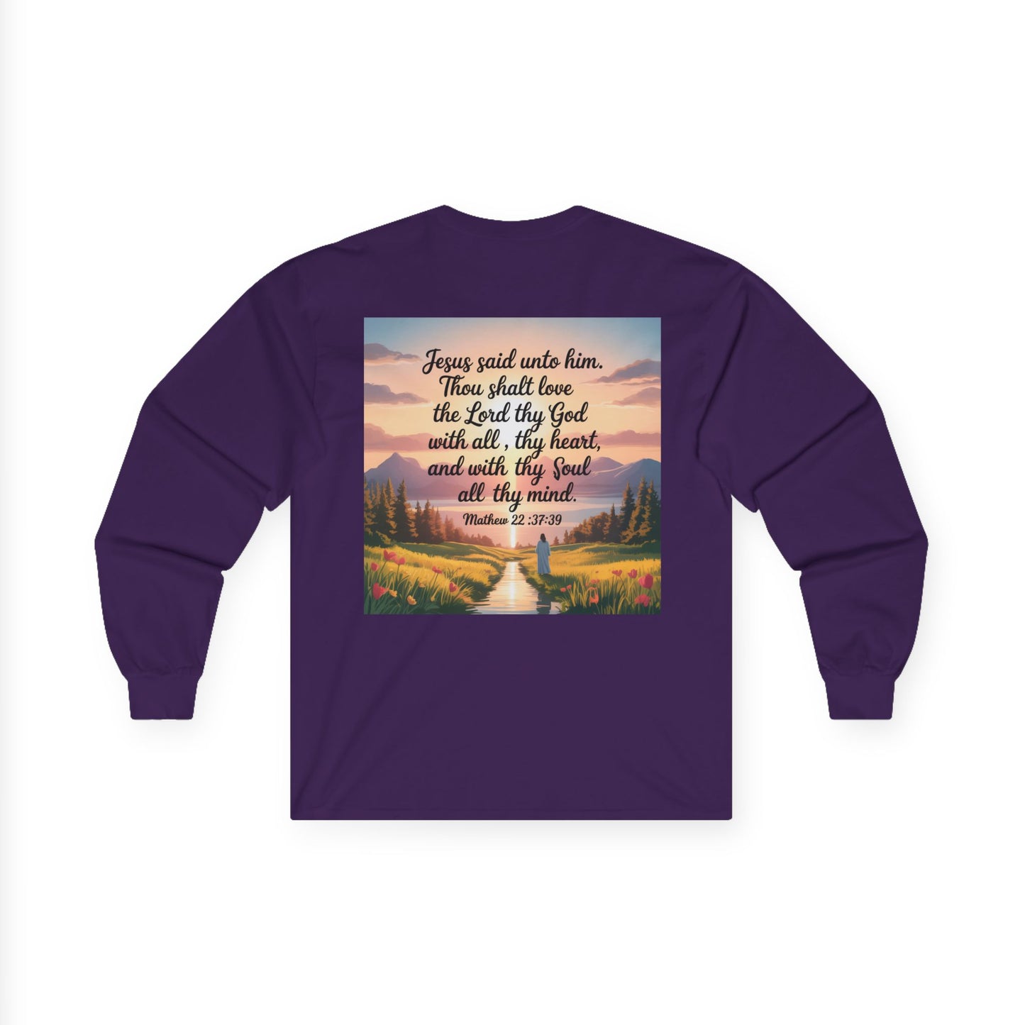 Matthew 22: 37-39 Unisex Ultra Cotton Long Sleeve Tee