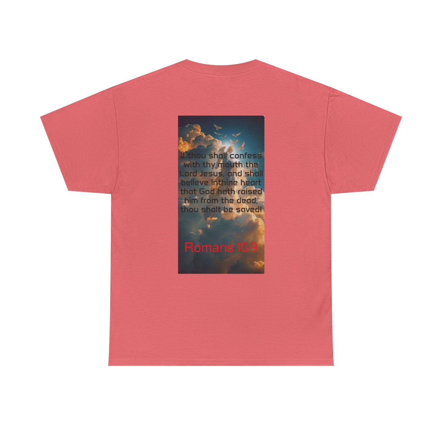 Romans 10:9 Confess with thy mouth Unisex Heavy Cotton Tee