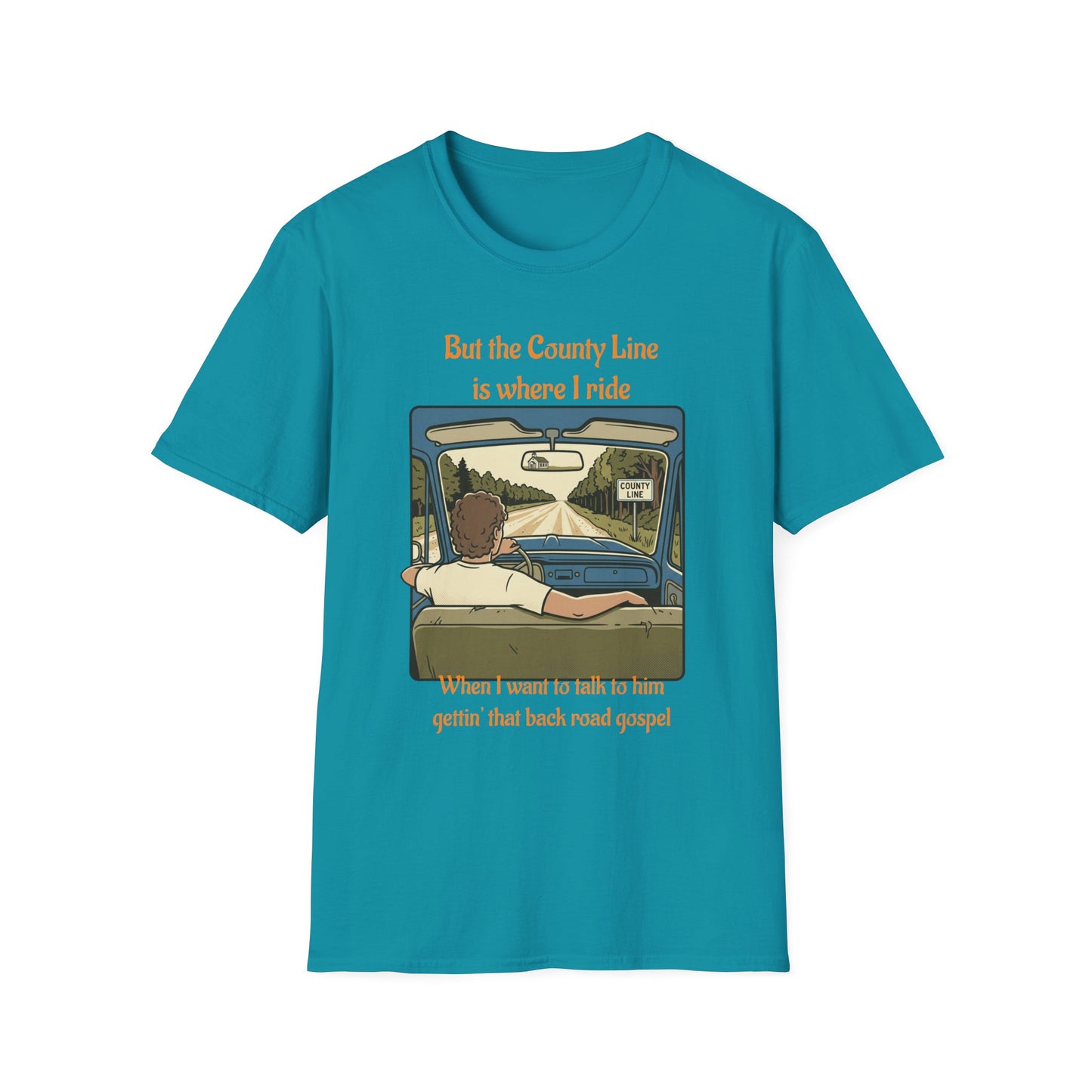 Travis Bolt Back road Unisex Softstyle T-Shirt