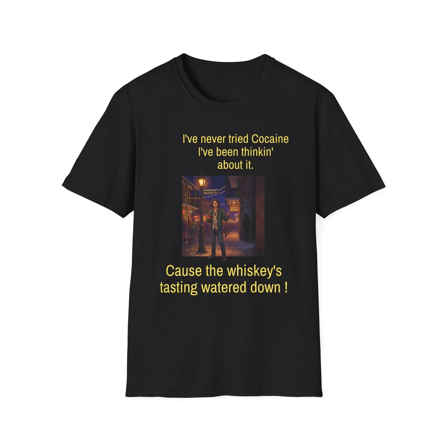 Travis Bolt Never tried Cocaine Unisex Softstyle T-Shirt