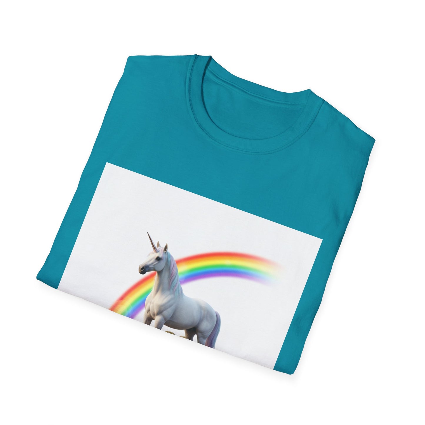 unicorn and rainbows tshirt Unisex Softstyle T-Shirt