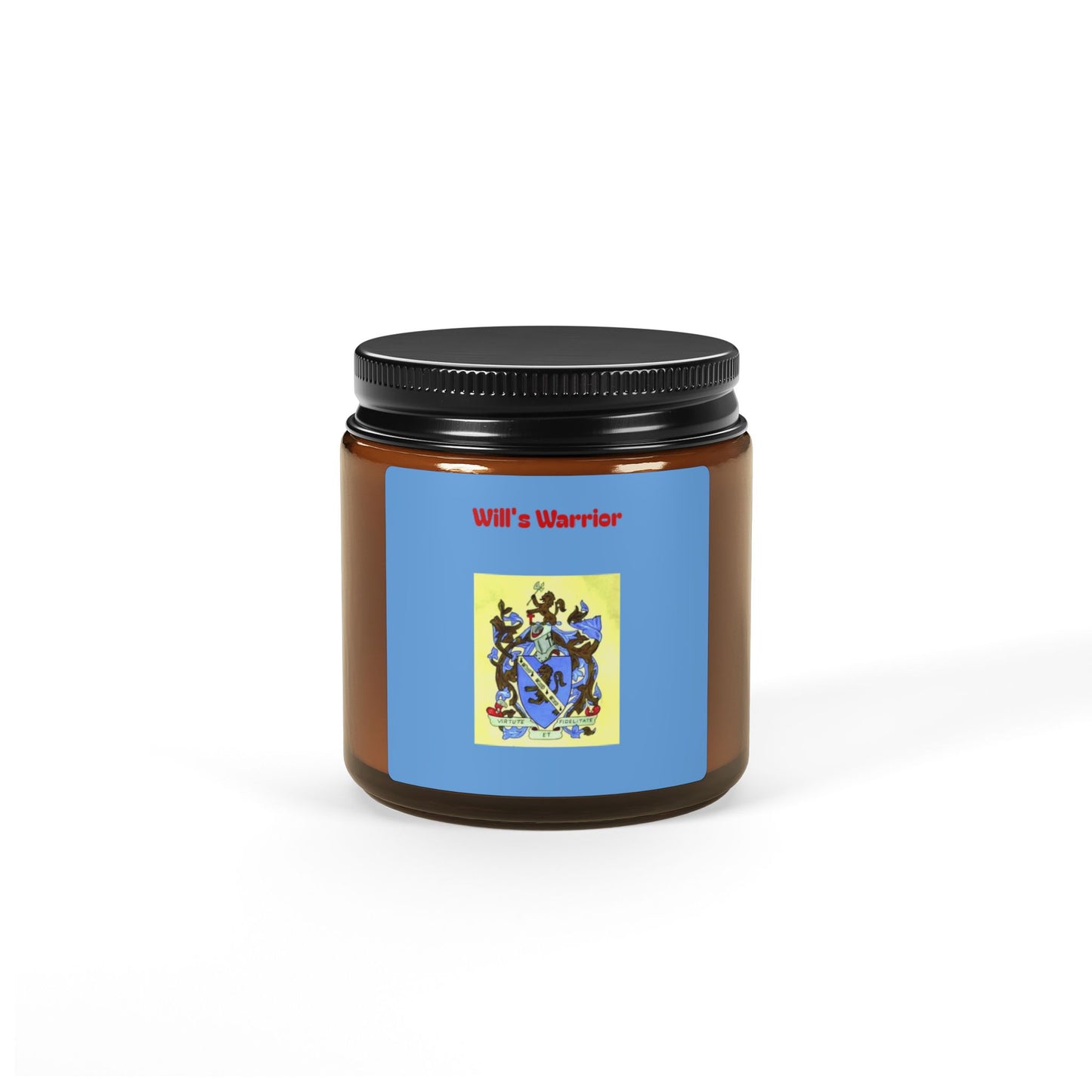 Will's Warrior - Scented Soy Candle (Multi-Size, Amber Jar)