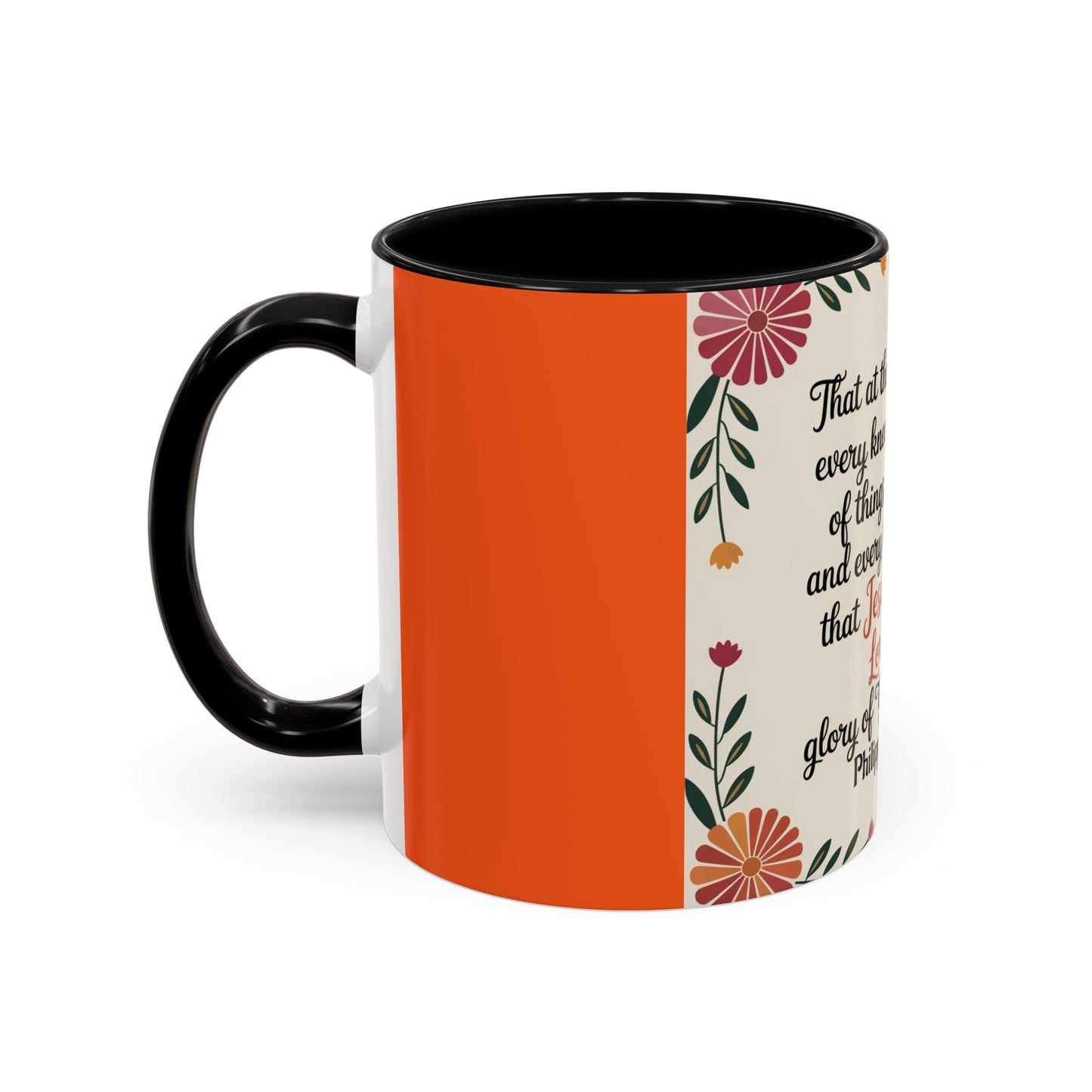 Philippians 2:10-11 Accent Coffee Mug (11, 15oz)