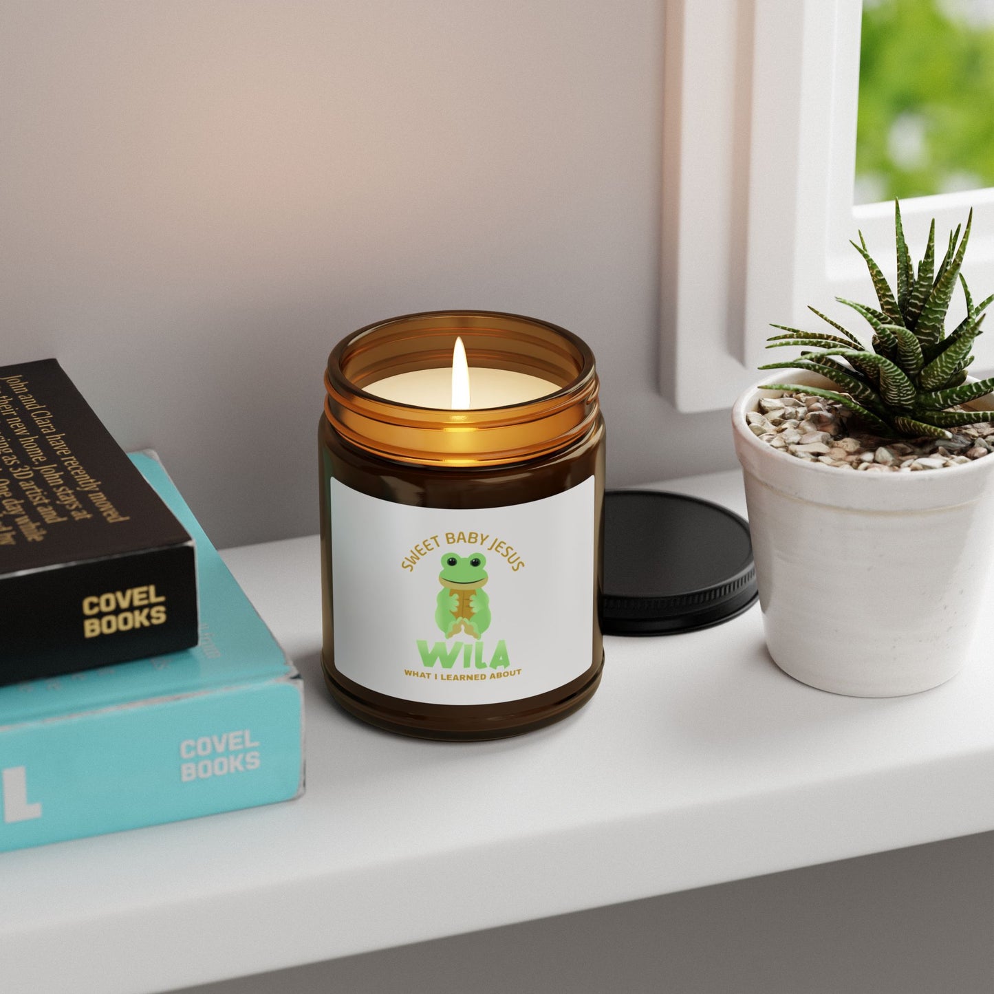 Sweet baby Jesus - Scented Soy Candle (Multi-Size, Amber Jar)