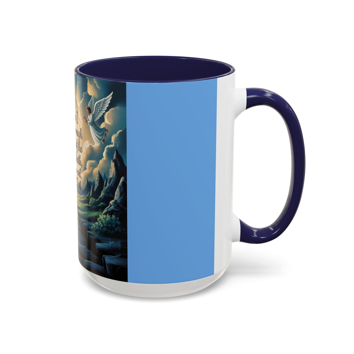 Psalms 23:4 Accent Coffee Mug (11, 15oz)