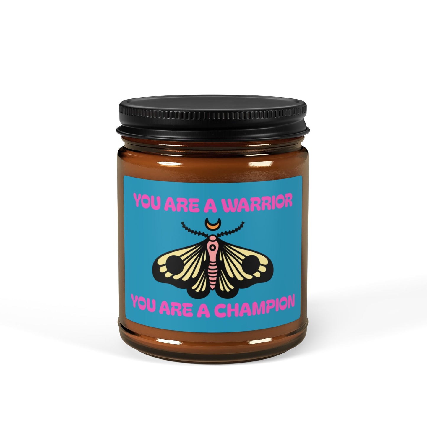 Warrior/Champion - Scented Soy Candle (Multi-Size, Amber Jar)