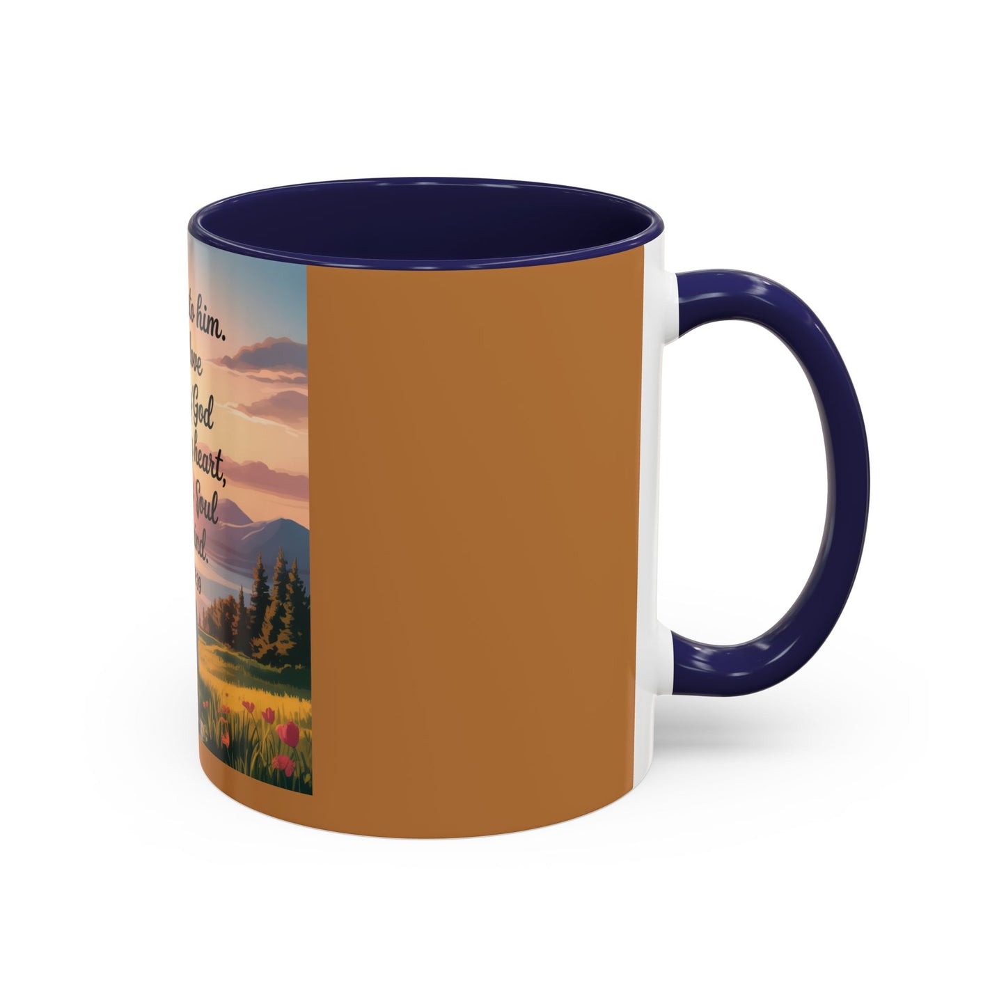 Matthew 22:37-39 Accent Coffee Mug (11, 15oz)