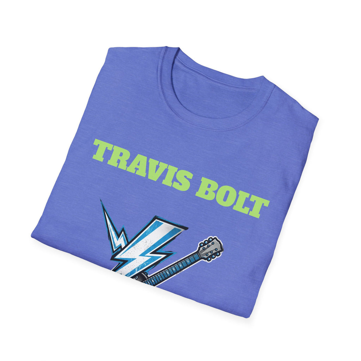 Travis Bolt Guitar and bolt Unisex Softstyle T-Shirt
