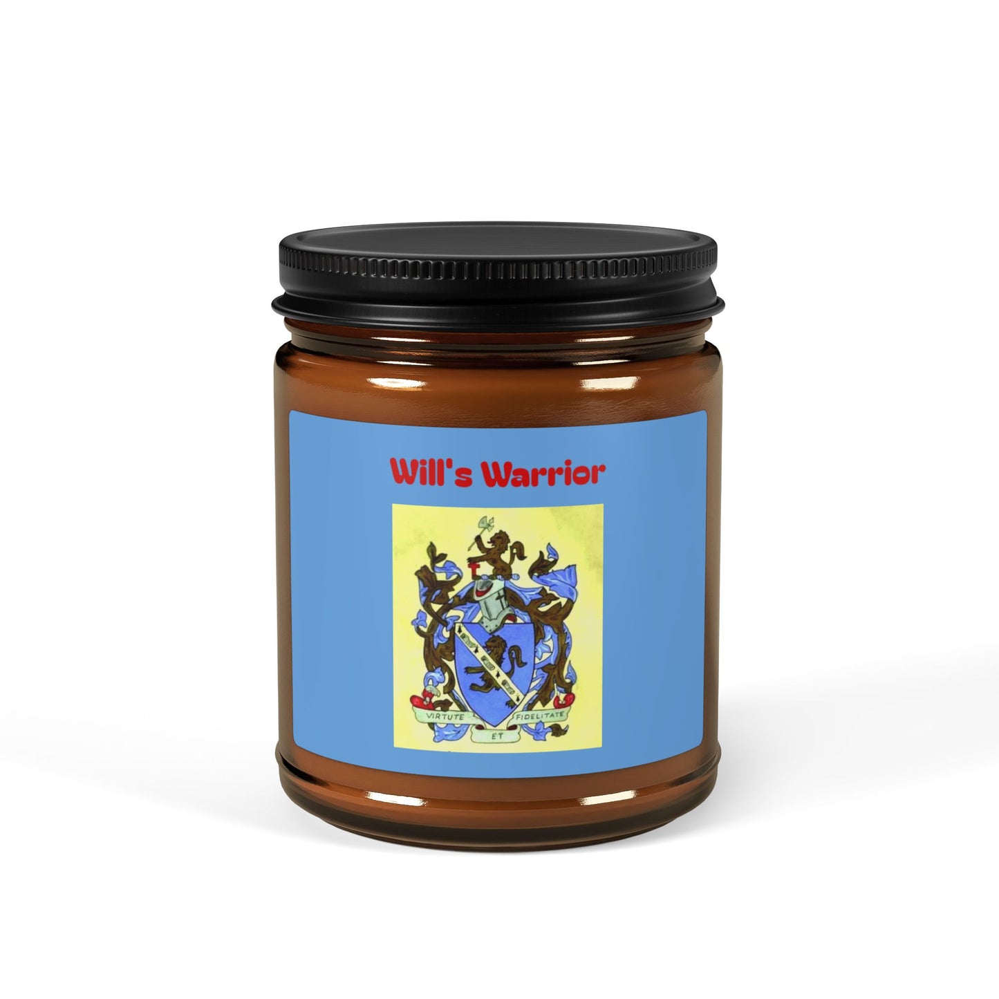 Will's Warrior - Scented Soy Candle (Multi-Size, Amber Jar)