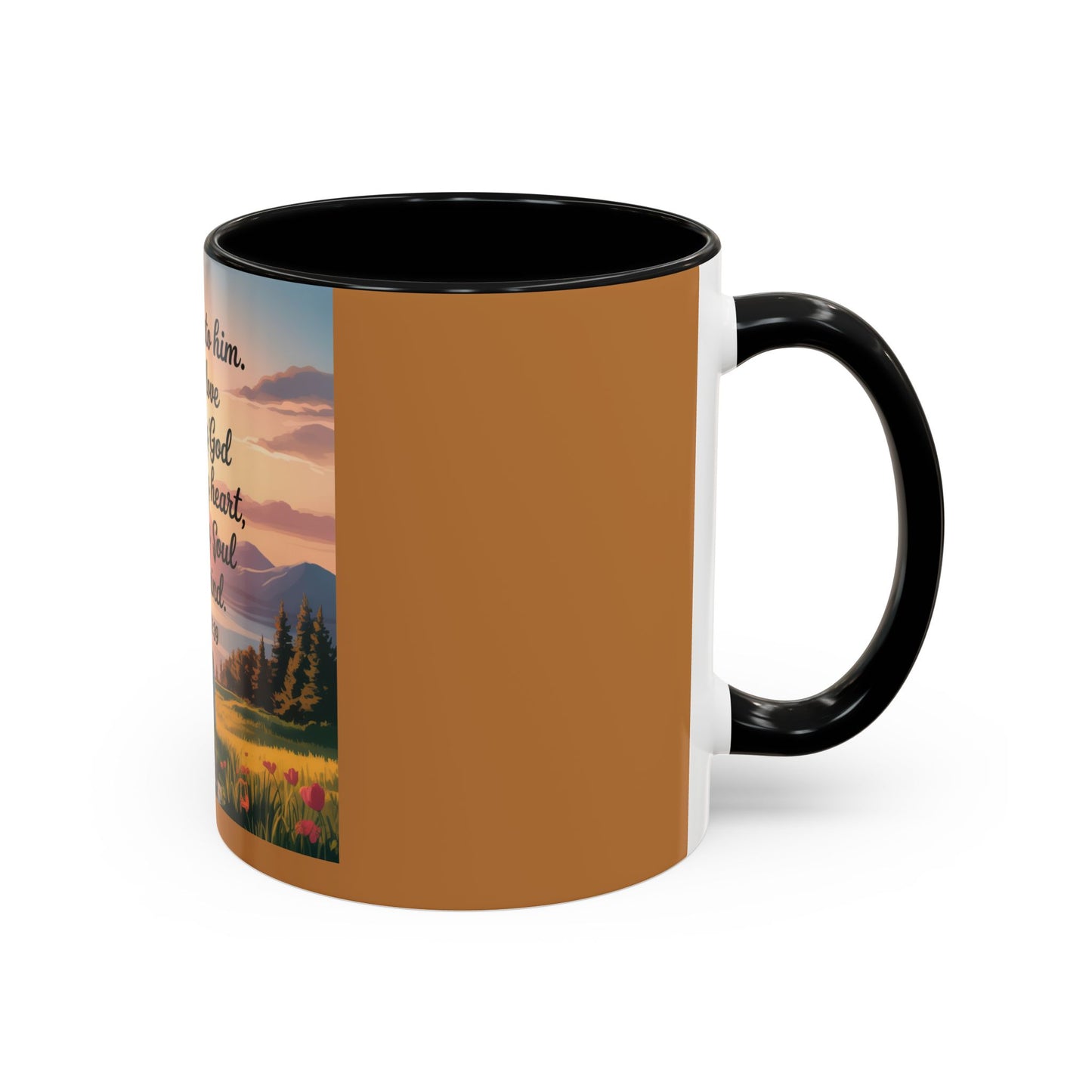 Matthew 22:37-39 Accent Coffee Mug (11, 15oz)