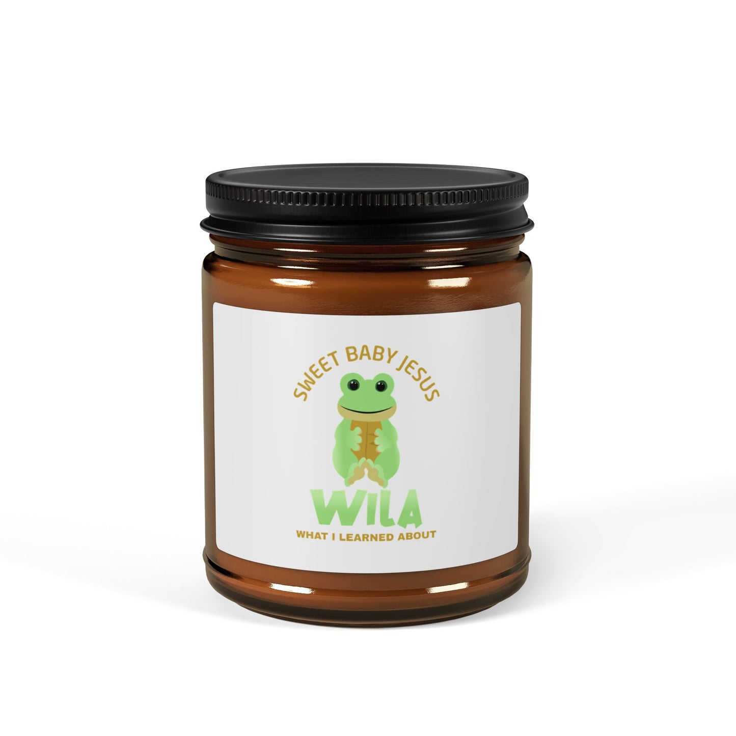 Sweet baby Jesus - Scented Soy Candle (Multi-Size, Amber Jar)