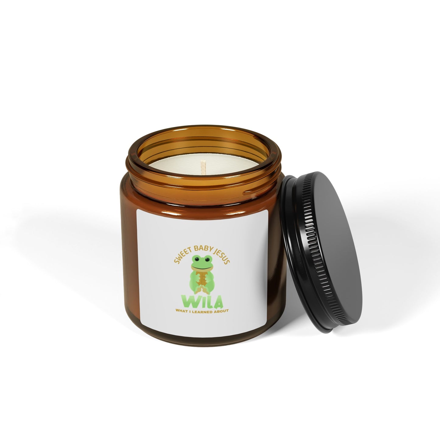 Sweet baby Jesus - Scented Soy Candle (Multi-Size, Amber Jar)