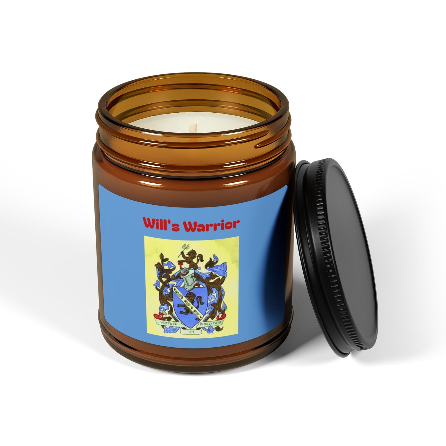 Will's Warrior - Scented Soy Candle (Multi-Size, Amber Jar)