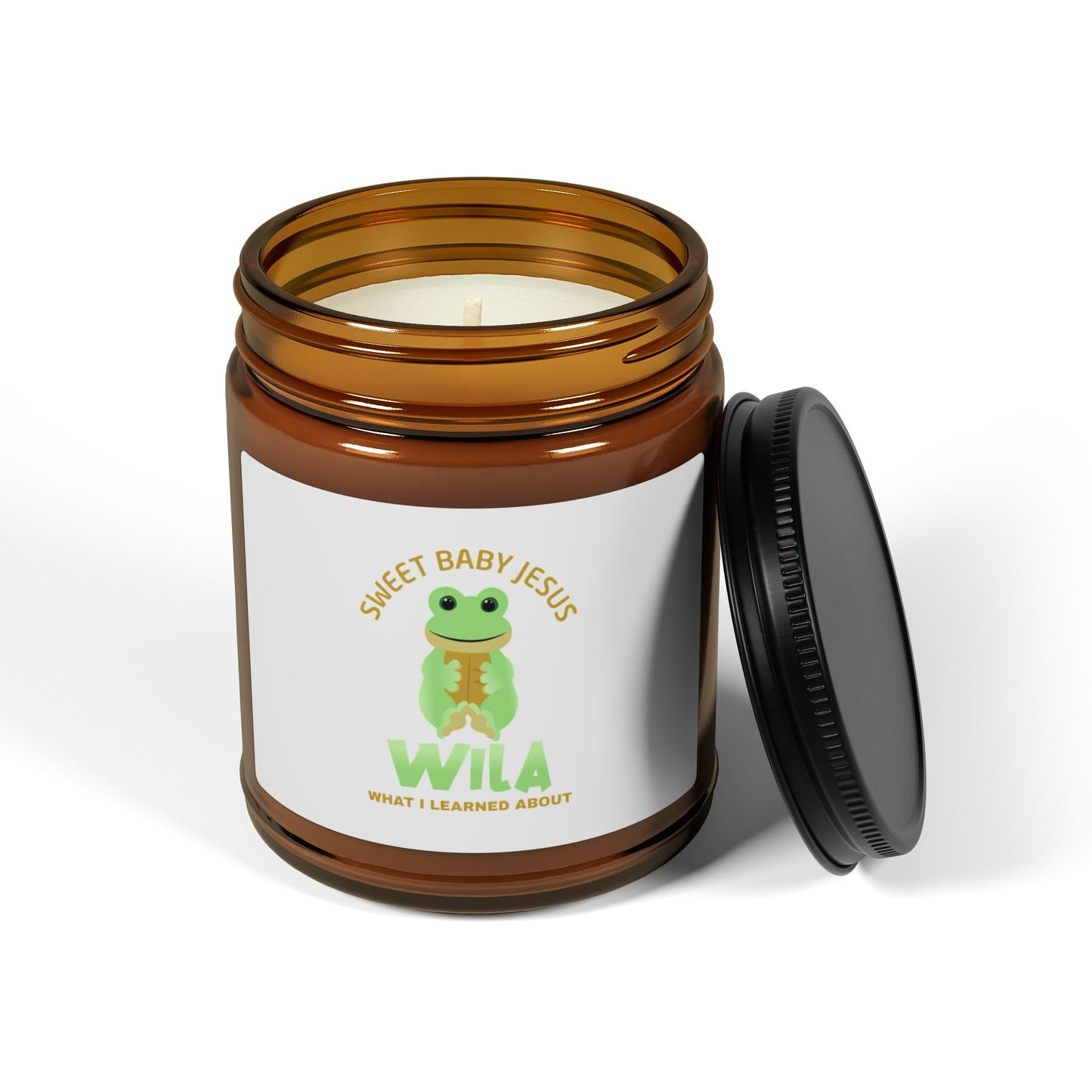 Sweet baby Jesus - Scented Soy Candle (Multi-Size, Amber Jar)