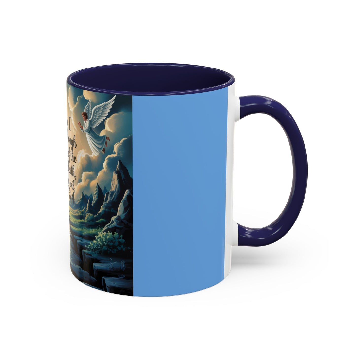 Psalms 23:4 Accent Coffee Mug (11, 15oz)