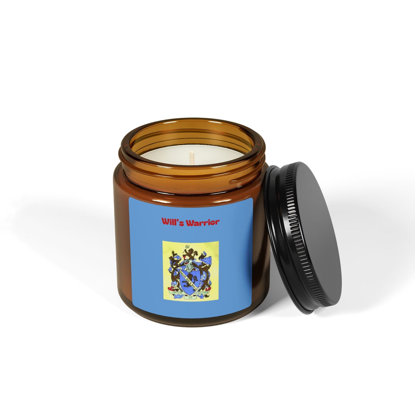 Will's Warrior - Scented Soy Candle (Multi-Size, Amber Jar)