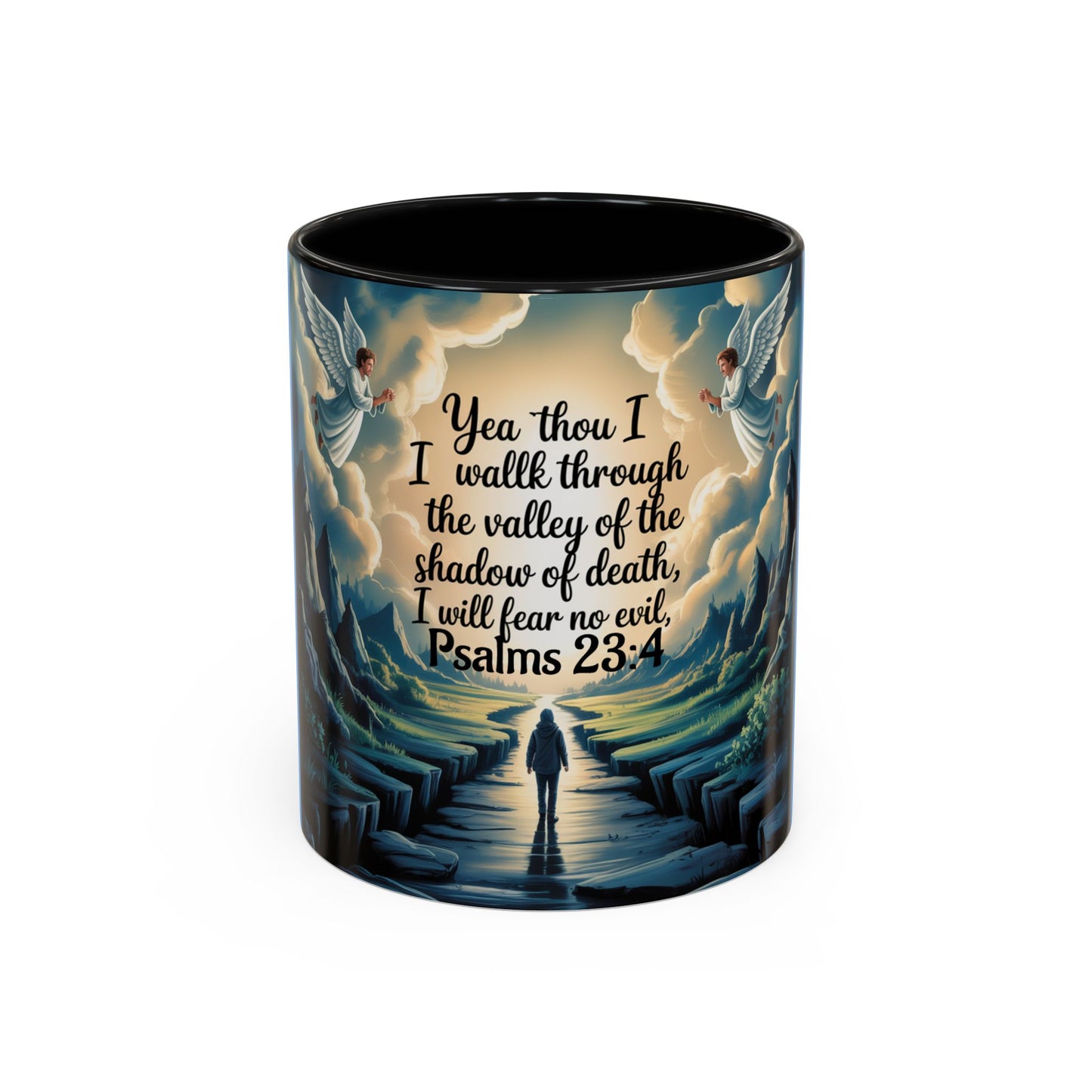 Psalms 23:4 Accent Coffee Mug (11, 15oz)