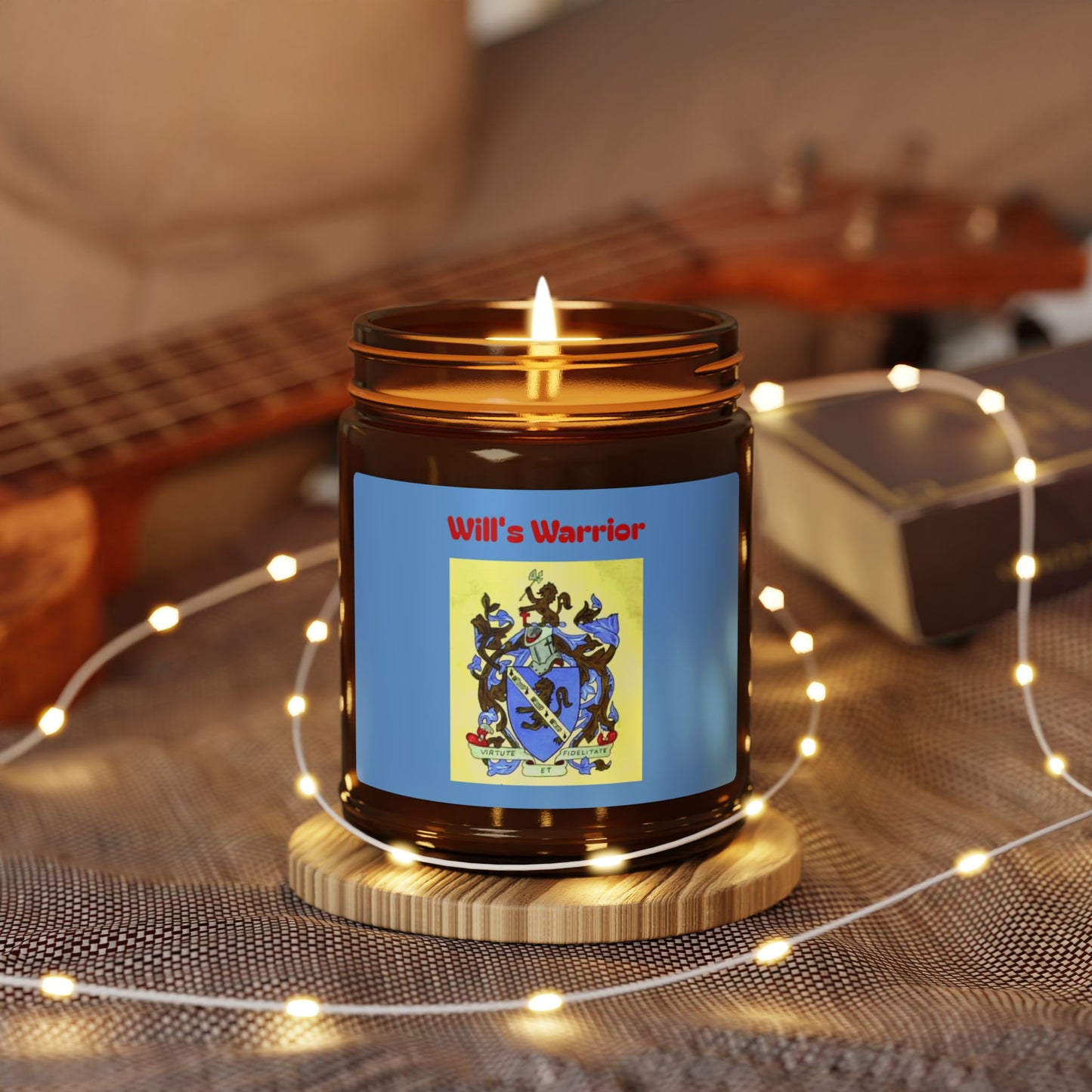 Will's Warrior - Scented Soy Candle (Multi-Size, Amber Jar)