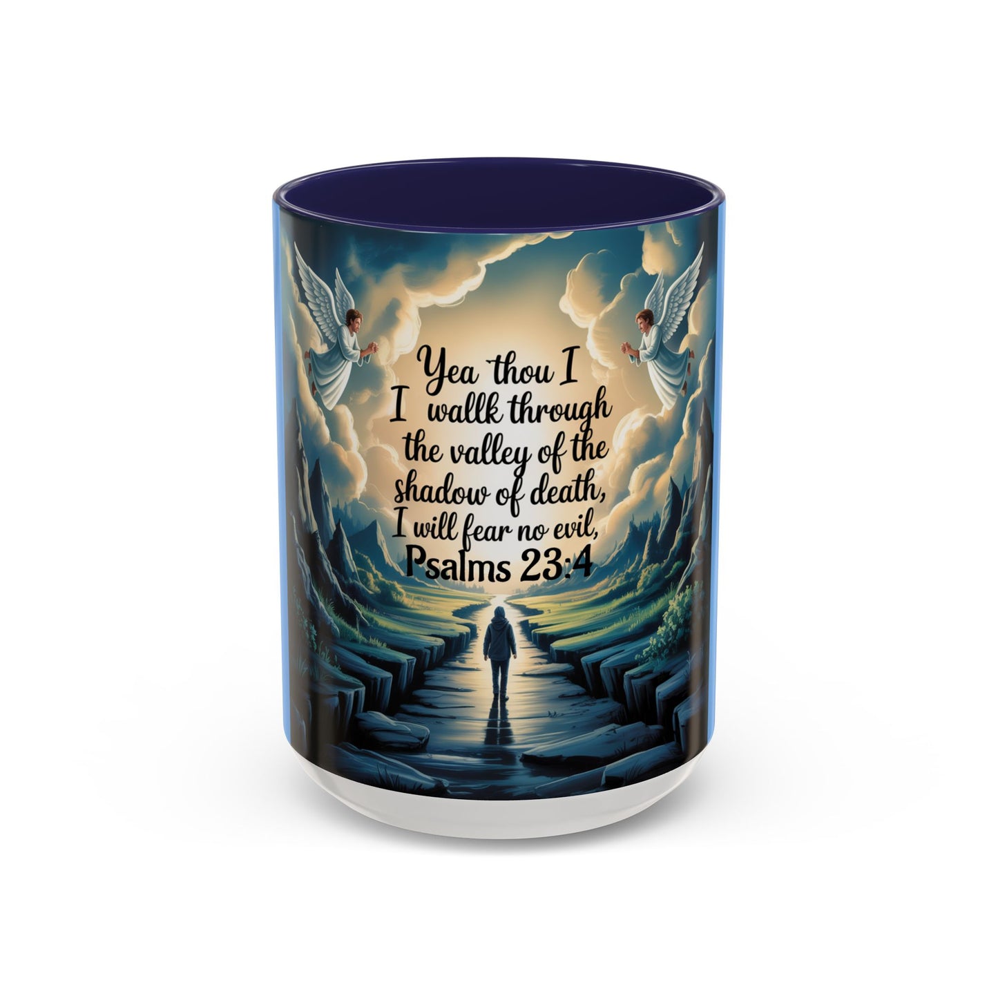 Psalms 23:4 Accent Coffee Mug (11, 15oz)