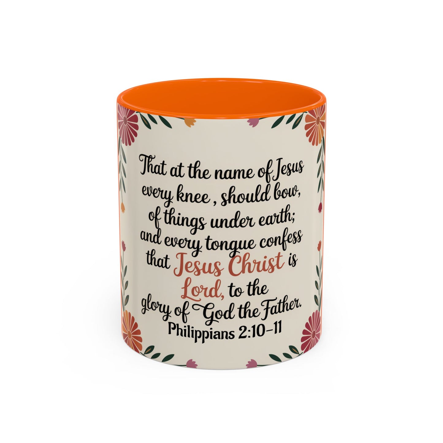 Philippians 2:10-11 Accent Coffee Mug (11, 15oz)