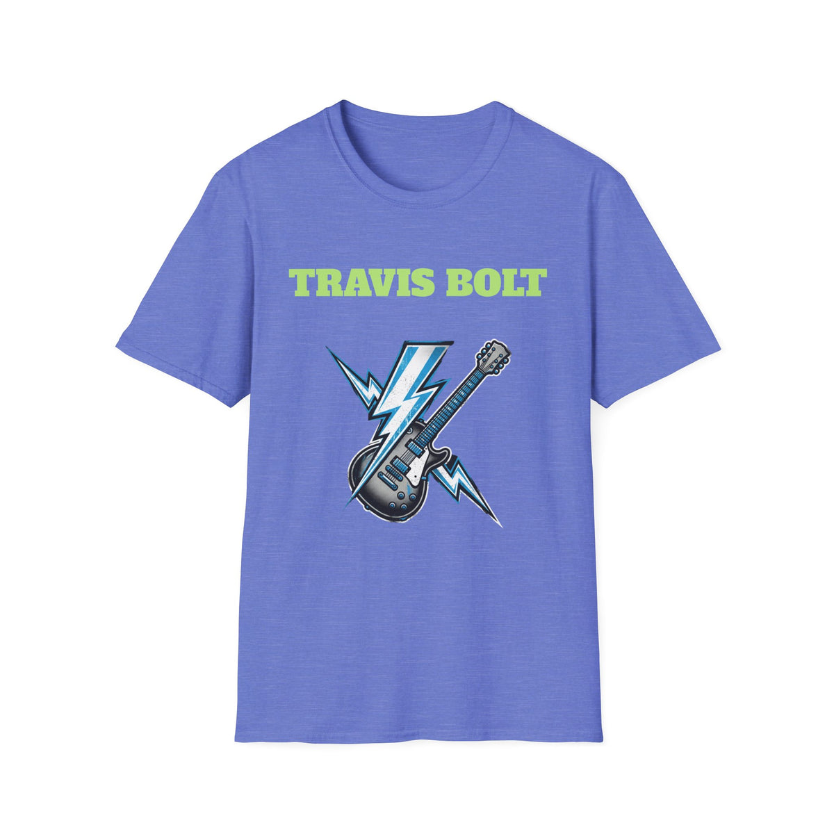 Travis Bolt Guitar and bolt Unisex Softstyle T-Shirt