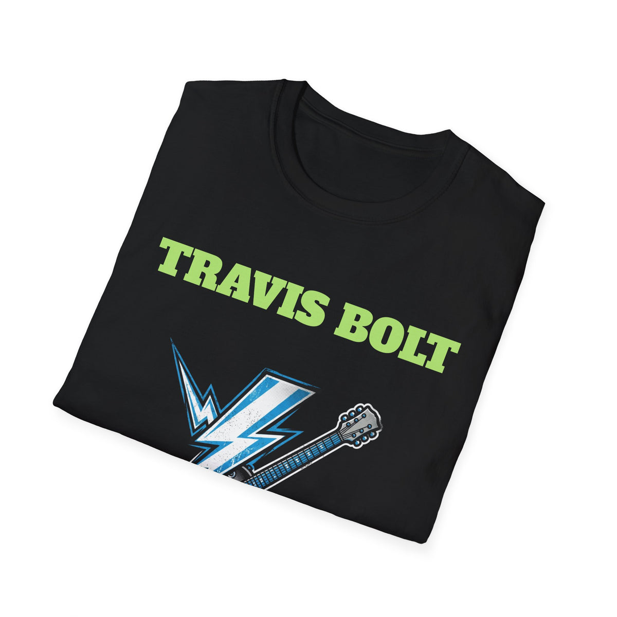 Travis Bolt Guitar and bolt Unisex Softstyle T-Shirt