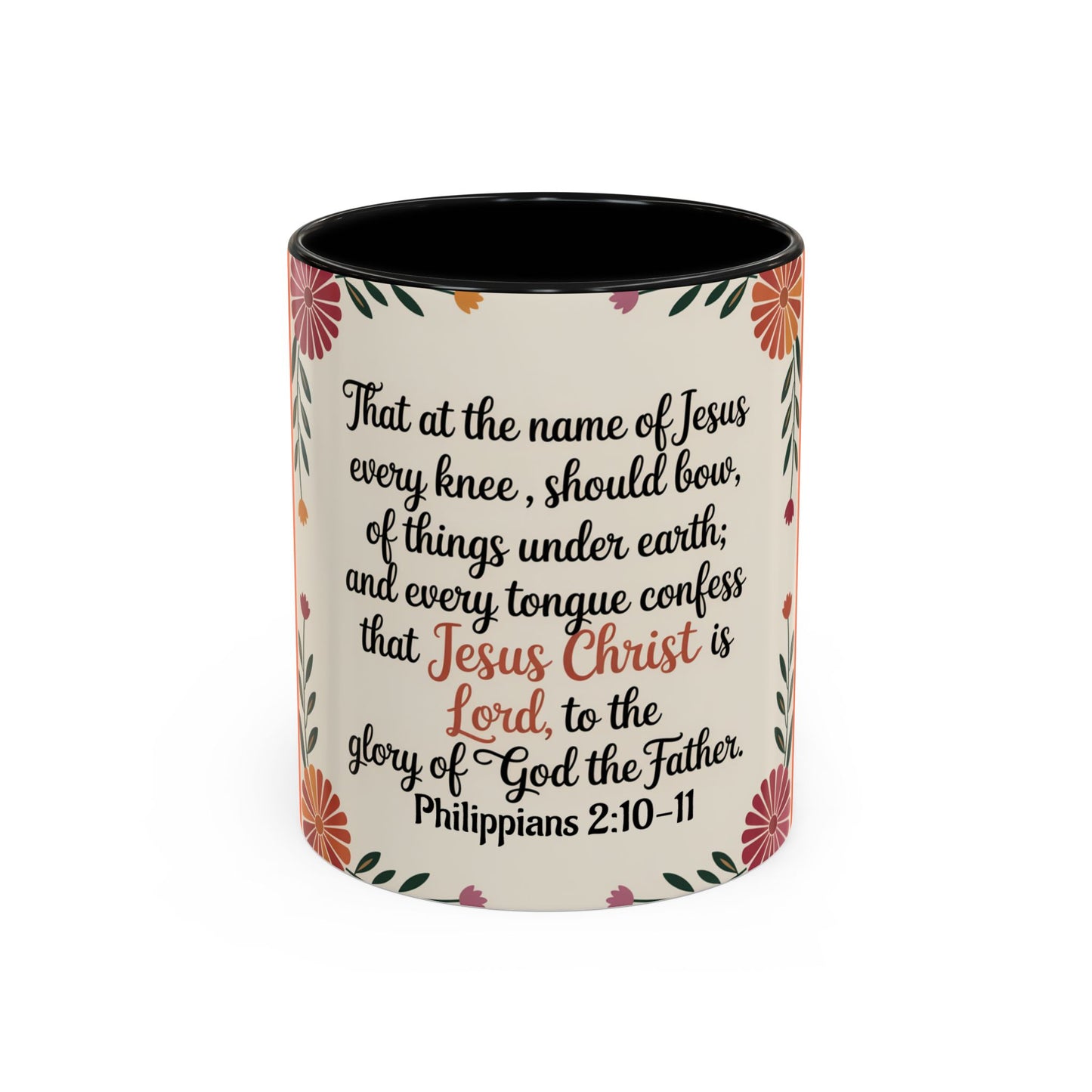 Philippians 2:10-11 Accent Coffee Mug (11, 15oz)