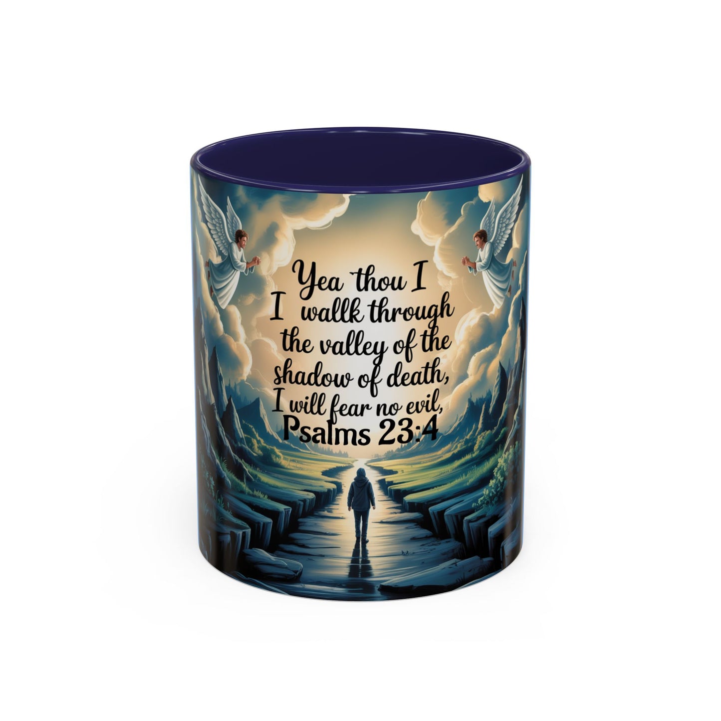 Psalms 23:4 Accent Coffee Mug (11, 15oz)