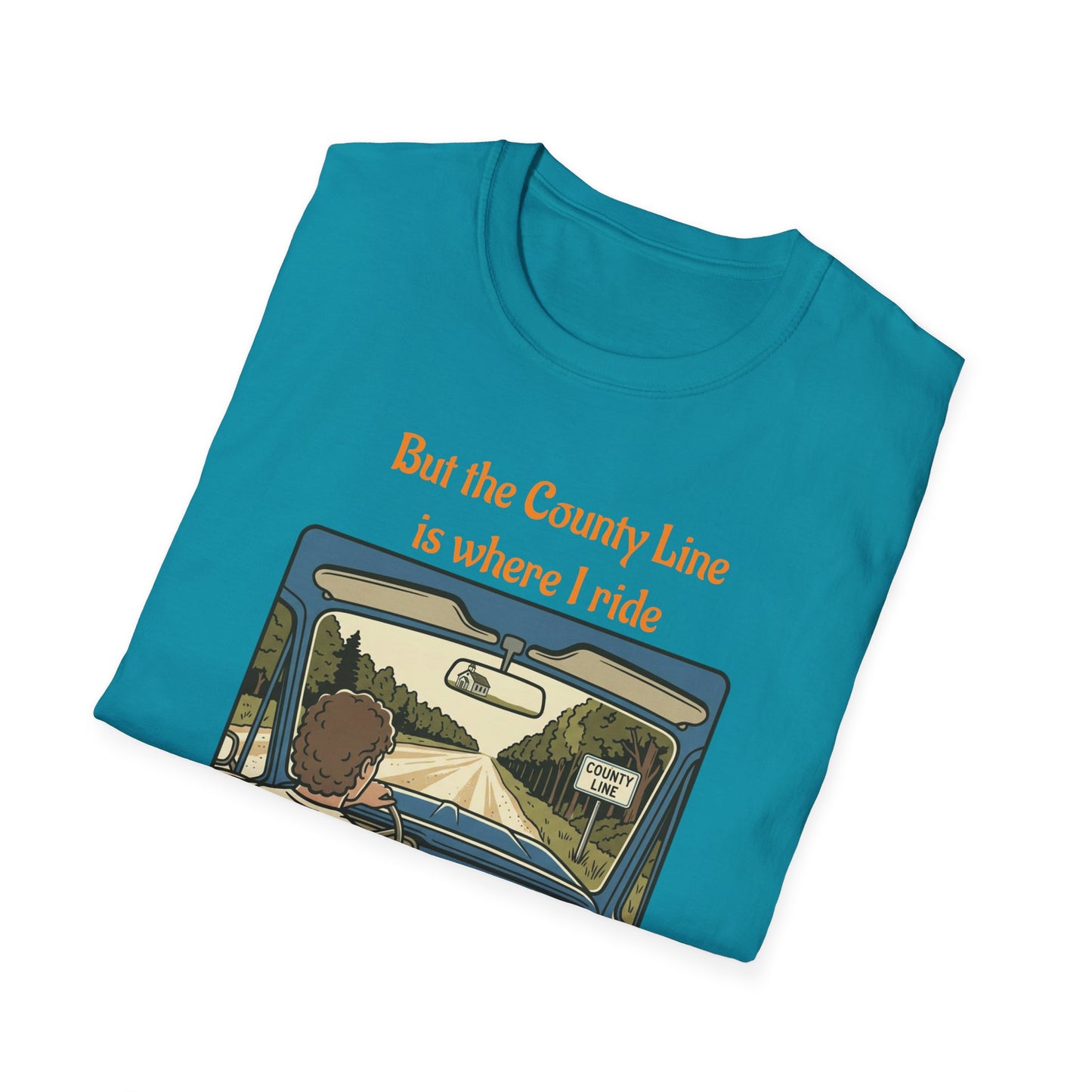 Travis Bolt Back road Unisex Softstyle T-Shirt