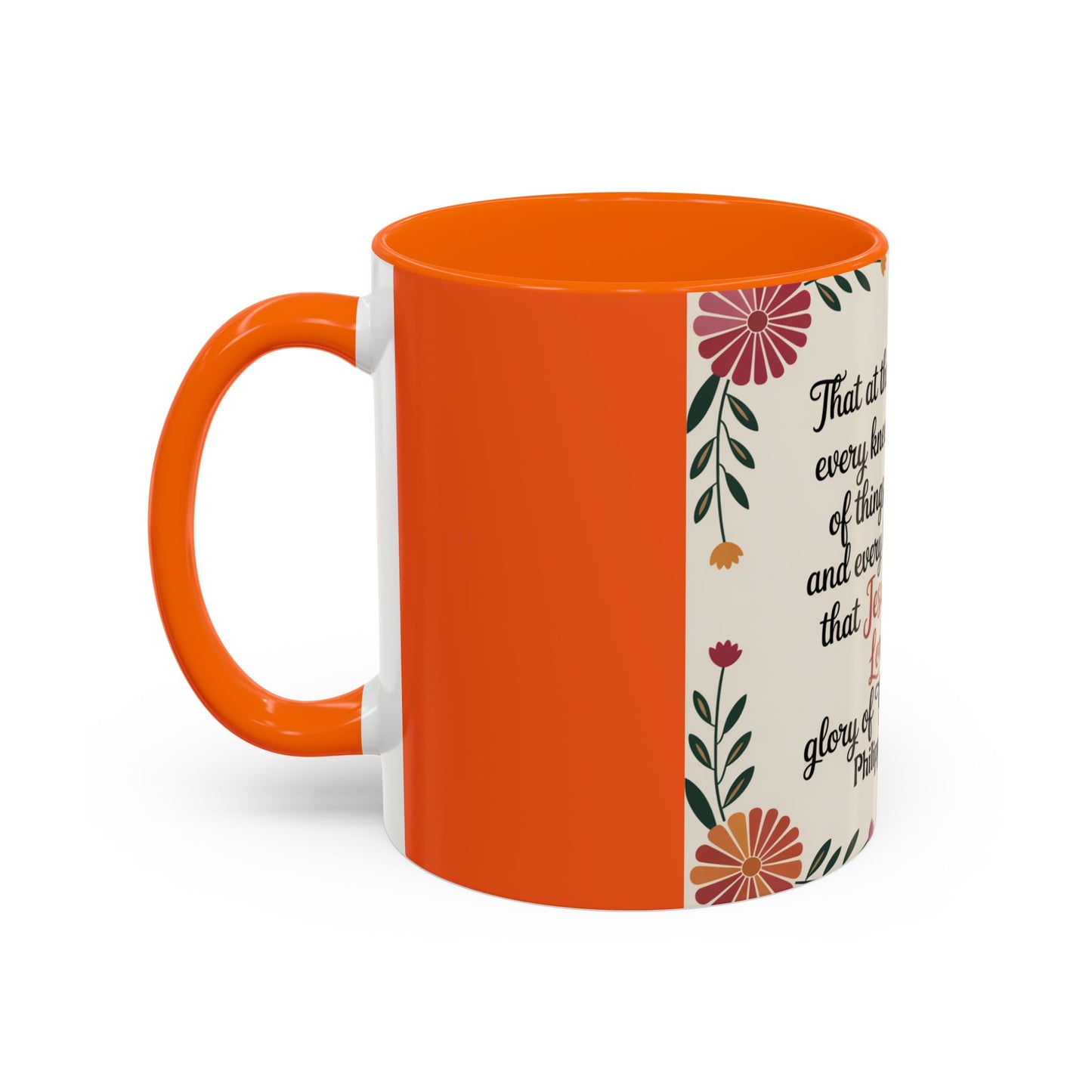 Philippians 2:10-11 Accent Coffee Mug (11, 15oz)