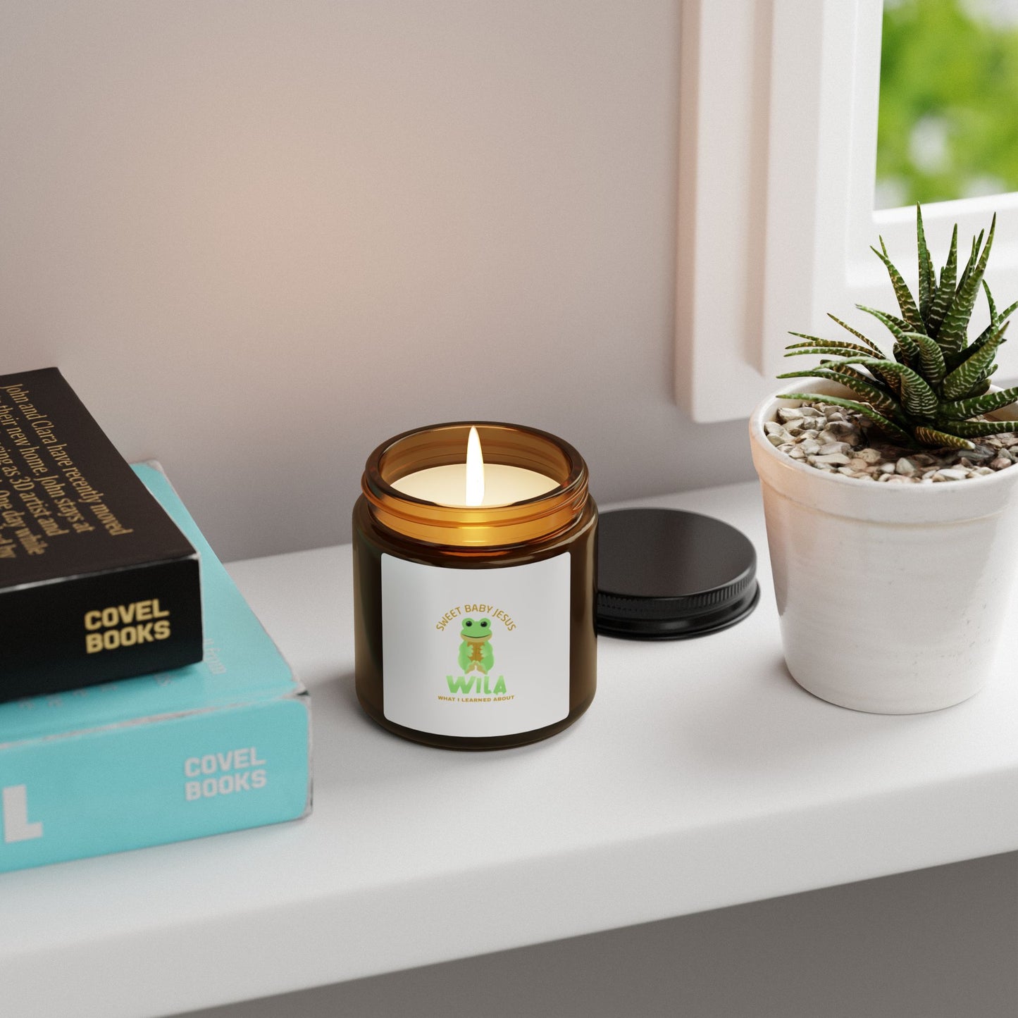 Sweet baby Jesus - Scented Soy Candle (Multi-Size, Amber Jar)