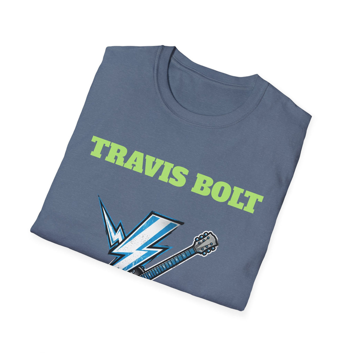 Travis Bolt Guitar and bolt Unisex Softstyle T-Shirt
