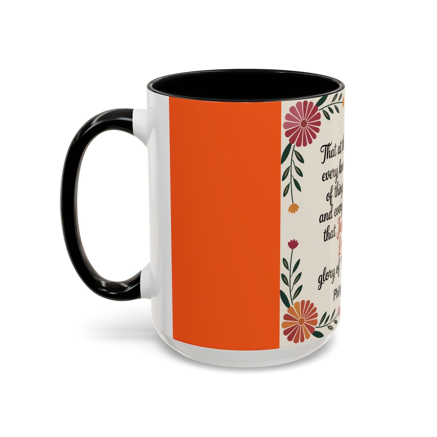 Philippians 2:10-11 Accent Coffee Mug (11, 15oz)