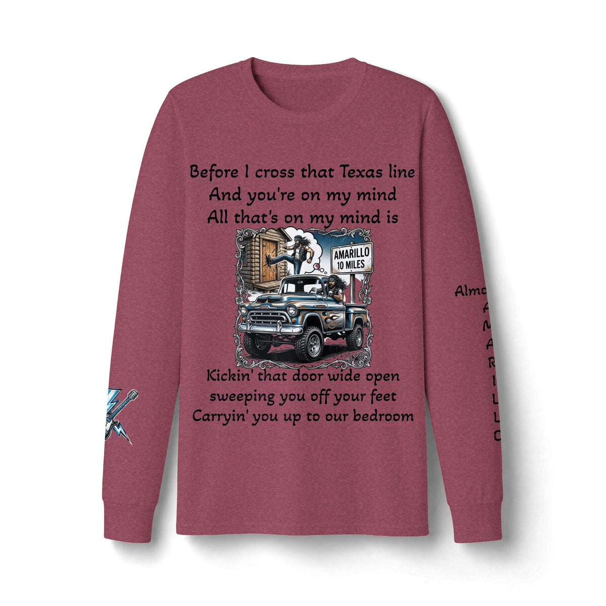 Travis Bolt Almost to Amarillo Long Sleeve T-Shirt