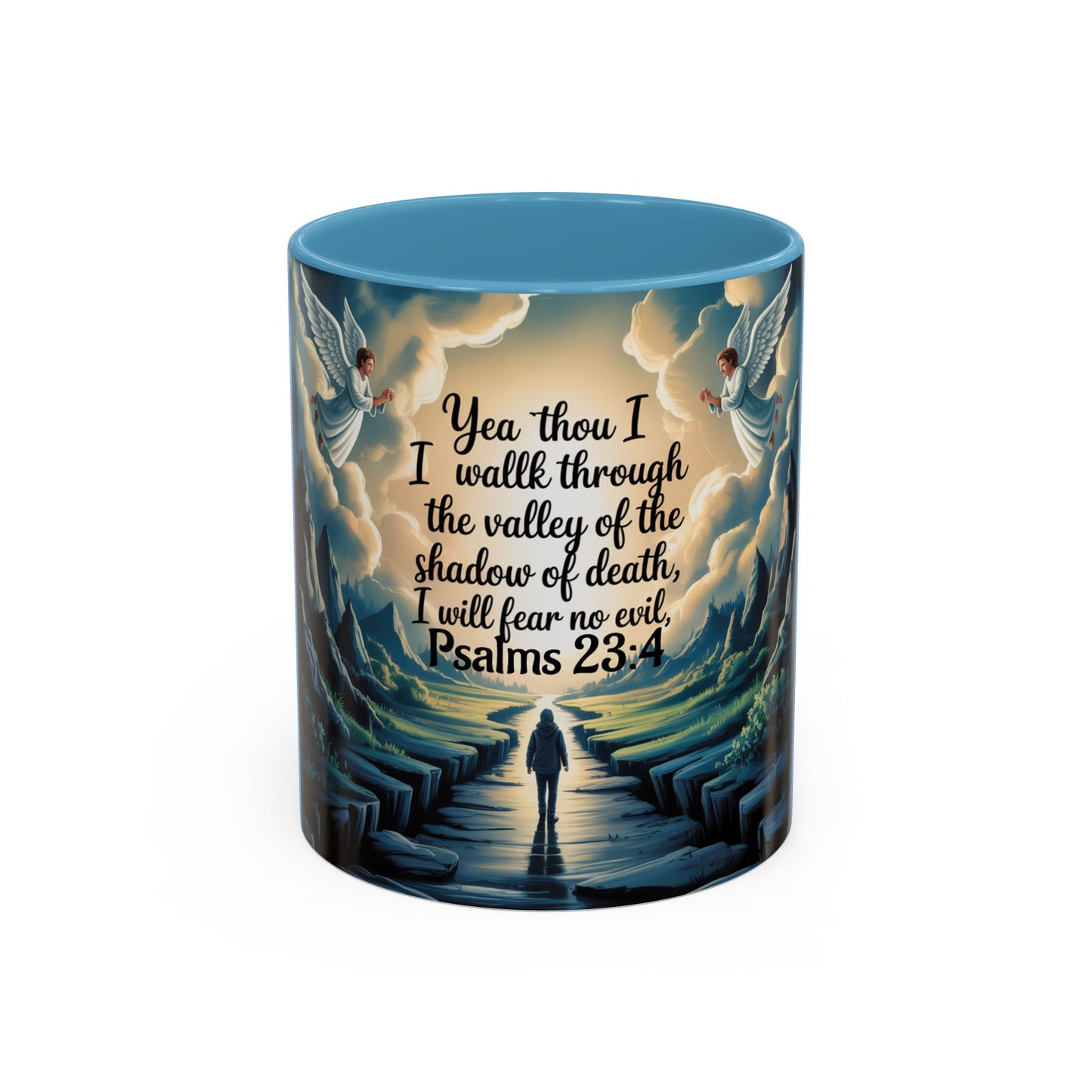 Psalms 23:4 Accent Coffee Mug (11, 15oz)